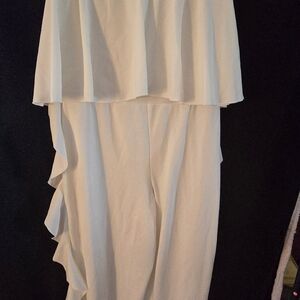 White Ruffled Ashley Stewaet Jumper